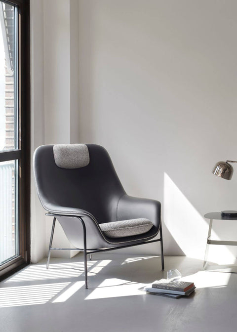 Normann Copenhagen Drape Lounge Chair with Headrest-Ultra Leather