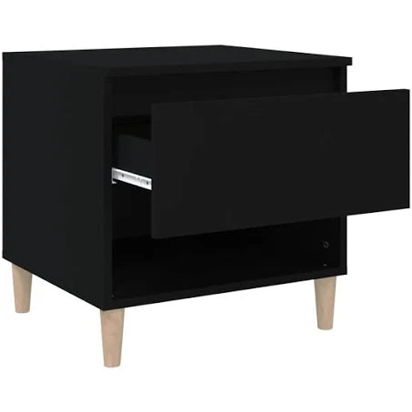 vidaXL Bedside Tables 2 Pcs Black 50x46x50 Engineered Wood