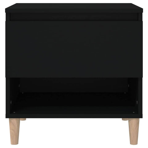 vidaXL Bedside Tables 2 Pcs Black 50x46x50 Engineered Wood