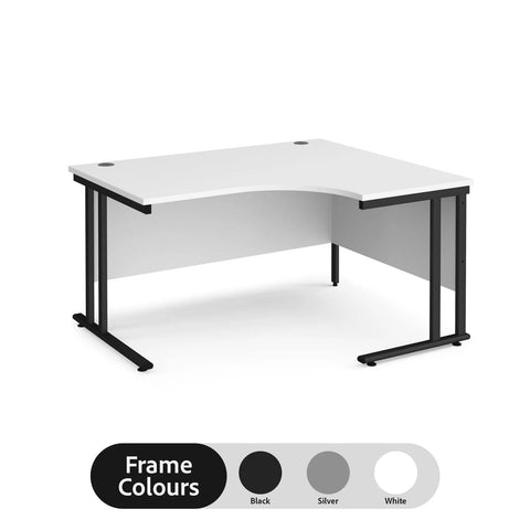 Maestro 25 right hand ergonomic desk - White 1600x1200 / White