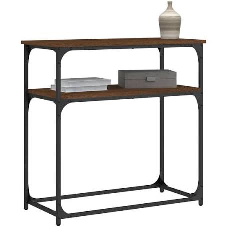 vidaXL Console Table Brown Oak 75x35.5x75 cm Engineered Wood