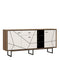 Furniture To Go Brolo 3 Door 1 Drawer Wide Sideboard With the Walnut and Dark ...