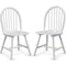 2 Piece Wooden Kitchen Dining chairs with High Spindle Back-White