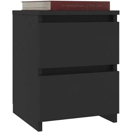 vidaXL Bedside Cabinet Black 30x30x40 cm Chipboard