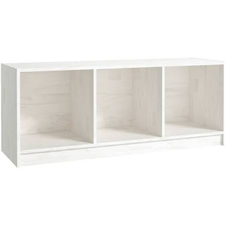 vidaXL TV Cabinet White 104x33x41 cm Solid Pinewood