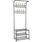 Tectake Wardrobe with Shoe Rack - Black