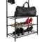 Tectake Wardrobe with Shoe Rack - Black