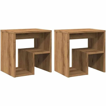 vidaXL Bedside Cabinets 2 Pcs Artisan Oak 40x30x40 cm Engineered Wood