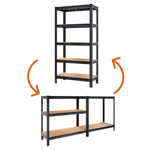 monzana Heavy Duty Shelving 180x90x40cm Black 875kg