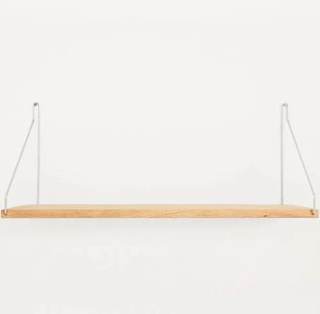 Shelf by Frama Depth: 27 cm / Width: 60 cm / Stainless Steel Brackets / Oiled Oak