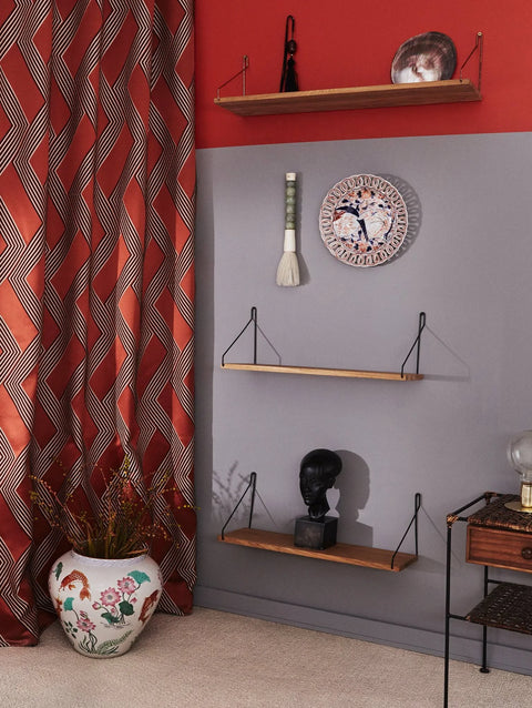 Shelf by Frama Depth: 27 cm / Width: 60 cm / Stainless Steel Brackets / Oiled Oak