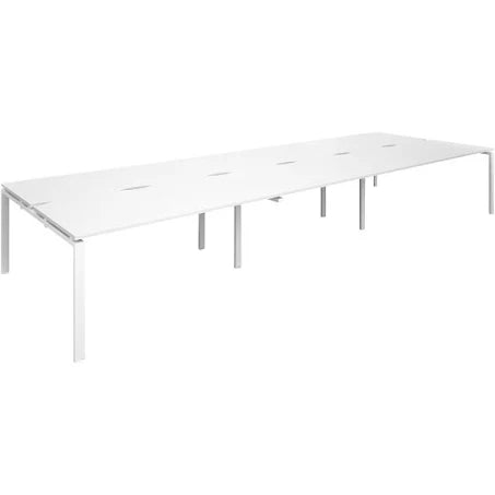 Dams International Triple Back To Desk Adapt II White with Frame
