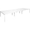 Dams International Triple Back To Desk Adapt II White with Frame