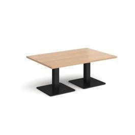 DAMS Brescia rectangular coffee table with flat square base 1200mm x 800mm
