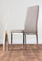 Giovani High Gloss and Glass Dining Table and 6 Milan Chairs Set - Cappuccino
