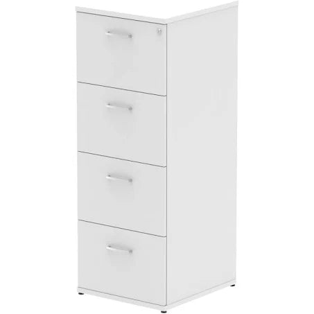 Impulse 4 Drawer Filing Cabinet White
