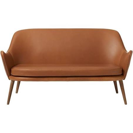Warm Nordic Dwell 2-Seater Sofa, Cognac Leather