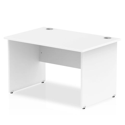 Impulse Straight Desk Panel End Leg White 1200 x 800mm