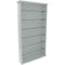 Watsons Exhibit Solid Wood 6 Shelf Glass Wall Display Cabinet White
