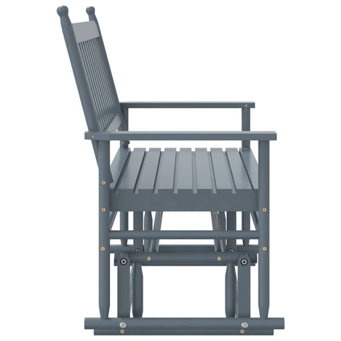 vidaXL Glider Bench Grey 118x70x104.5 cm Solid Wood Poplar