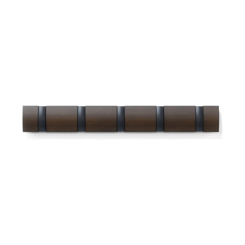 Umbra - Black Walnut Flip 5 Coat Hook