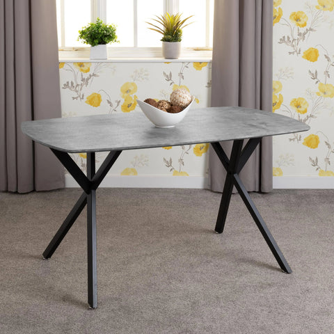 Seconique Athens Rectangular Dining Table - Concrete Effect