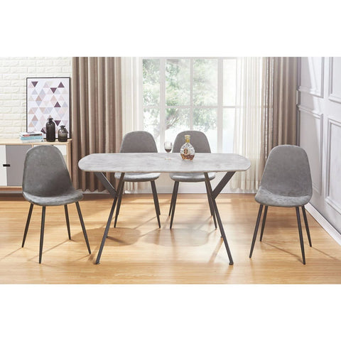 Seconique Athens Rectangular Dining Table - Concrete Effect