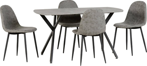 Seconique Athens Rectangular Dining Table - Concrete Effect