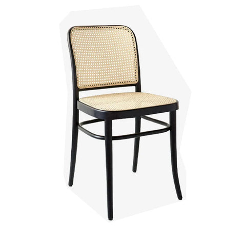 Renee Rattan Dining Chair, Black