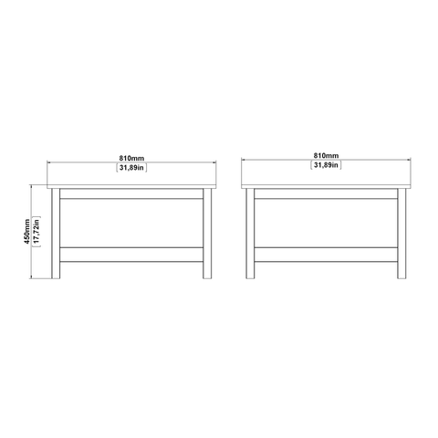 Furniture To Go | Madrid, Engineered Wood, Jackson Hickory Oak, Coffee Table