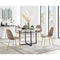 Furniture Box Adley Storage Dining Table and 4 Brown Chairs, Grey