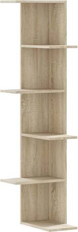 vidaXL Wall Corner Shelf Sonoma Oak 36.5x36.5x140 cm Engineered Wood