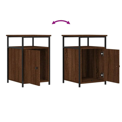 vidaXL Bedside Cabinet Brown Oak 40x42x60 cm Engineered Wood