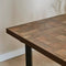 Dunelm Brayden 4-6 Seater Rectangular Dining Table, Parquet Effect, Dark Wood ...