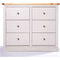 Loreo 3 Over 3 Drawer Chest - Grey / Chrome / Knob - Cabinet Bits