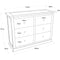 Loreo 3 Over 3 Drawer Chest - Grey / Chrome / Knob - Cabinet Bits