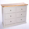 Loreo 3 Over 3 Drawer Chest - Grey / Chrome / Knob - Cabinet Bits