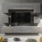 Panorama Wall TV Unit White & Grey with High Gloss Doors and LED Lighting ...