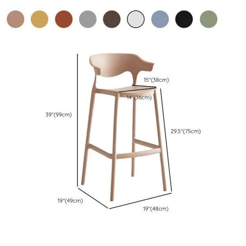 Pileable Apricot Color Polymer Compound Equestrian Seat Bar Stools with Arms ...