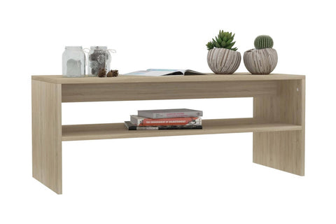 vidaXL Coffee Table Sonoma Oak 100x40x40 cm Chipboard