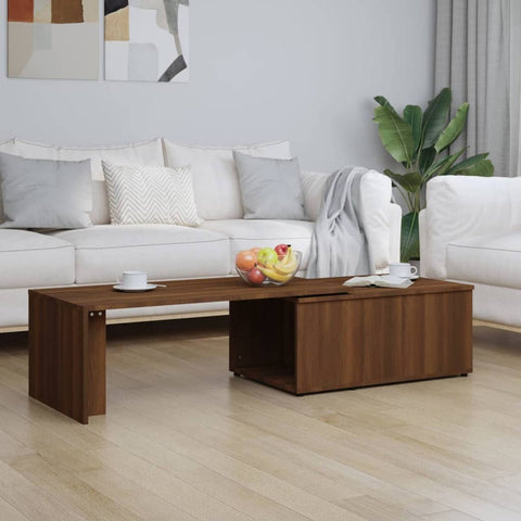 vidaXL Coffee Table Brown Oak 150x50x35 cm Engineered Wood