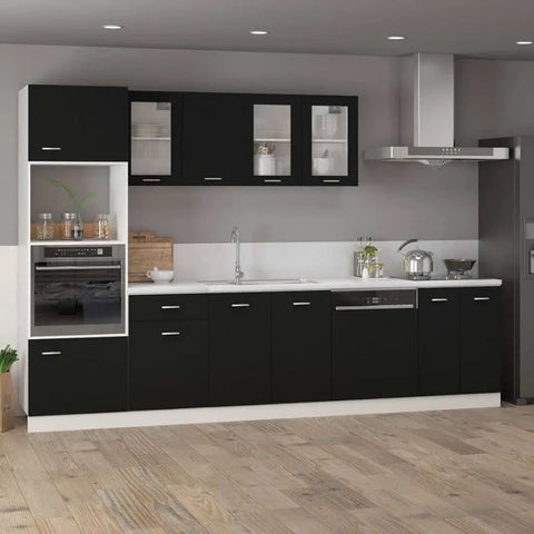 vidaXL Hanging Glass Cabinet Chipboard Kitchen Furniture Storage Shelf Wall ...