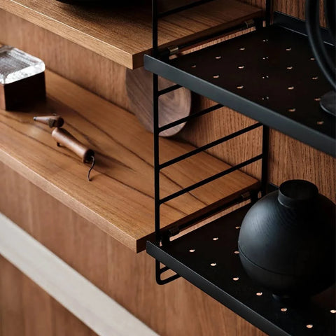 String Shelving - Metal Shelves, Low Edge - Utility Design