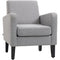 HOMCOM Modern Accent Armchair Light Grey, Grey