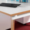 Dams International Double Back To Back Desk Fuze White with White Frame 2,800 x 1 ...