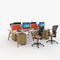 Dams International Double Back To Back Desk Fuze White with White Frame 2,800 x 1 ...