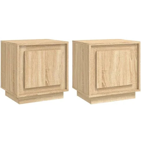 vidaXL Bedside Cabinets 2 Pcs Sonoma Oak 44x35x45 cm Engineered Wood
