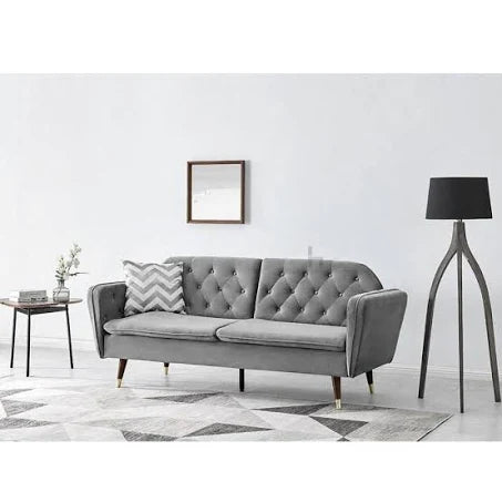 Home Detail Whitby Dark Grey Velvet 3Seater Sofabed