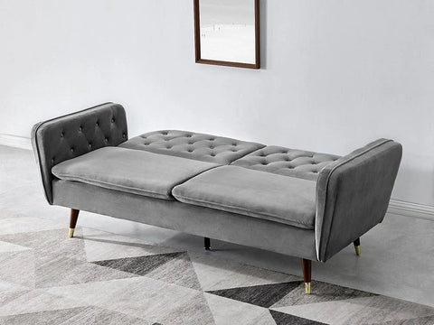 Home Detail Whitby Dark Grey Velvet 3Seater Sofabed