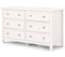 Netfurniture Marine 6 Drawer Wide Chest - Surf White
